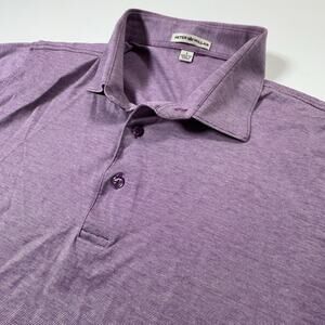 Peter Millar Purple Cotton Polo Shirt Men’s Large Short Sleeve Classic Fit Golf